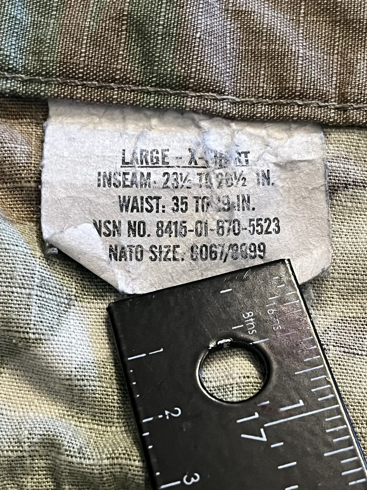 US Military IHWCU Trousers OCP Scorpion Camo Combat Pants Large X-Short