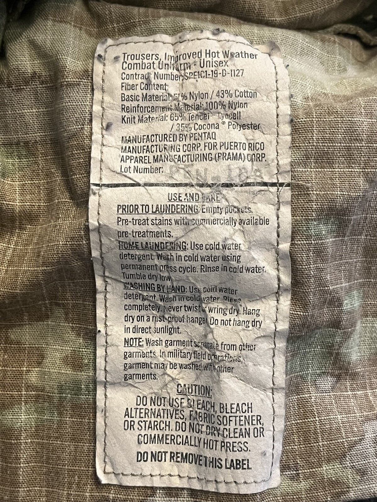 US Military IHWCU Trousers OCP Scorpion Camo Combat Pants Large X-Short