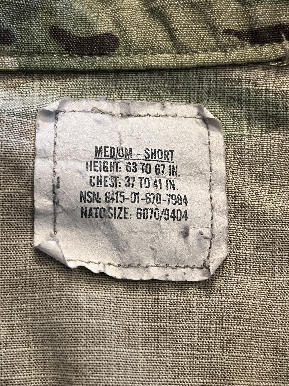 US Military IHWCU Hot Weather Combat Coat OCP Scorpion Camo Medium Short