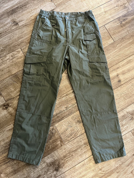 Propper Men's Tactical Cargo Pants Olive Green Ripstop Size 34x32 Excellent