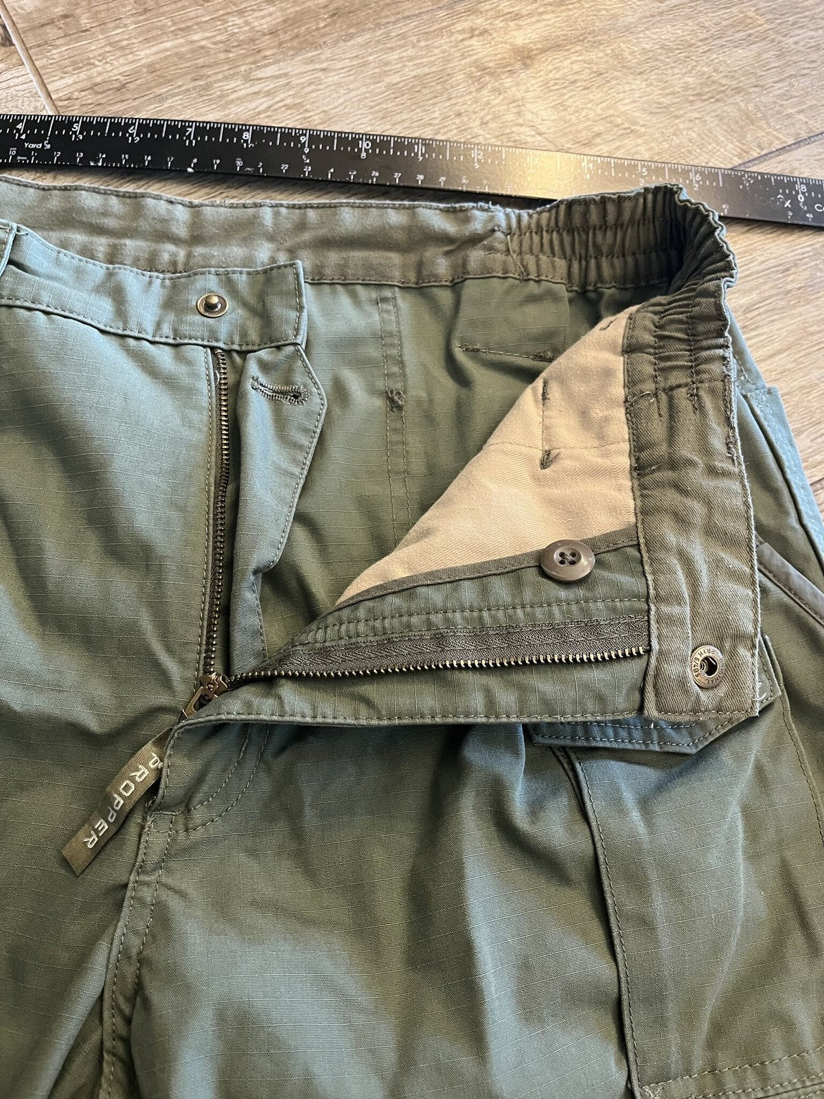 Propper Men's Tactical Cargo Pants Olive Green Ripstop Size 34x32 Excellent