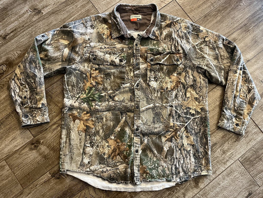 Magellan Outdoors Mens 2XL Realtree Edge Camo Long Sleeve Button Down Hunt Shirt