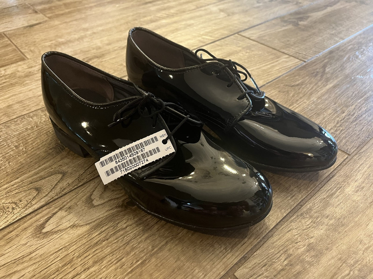 Women’s Capps Military Dress Oxford Shoes Black Patent Leather Size 8.5 C