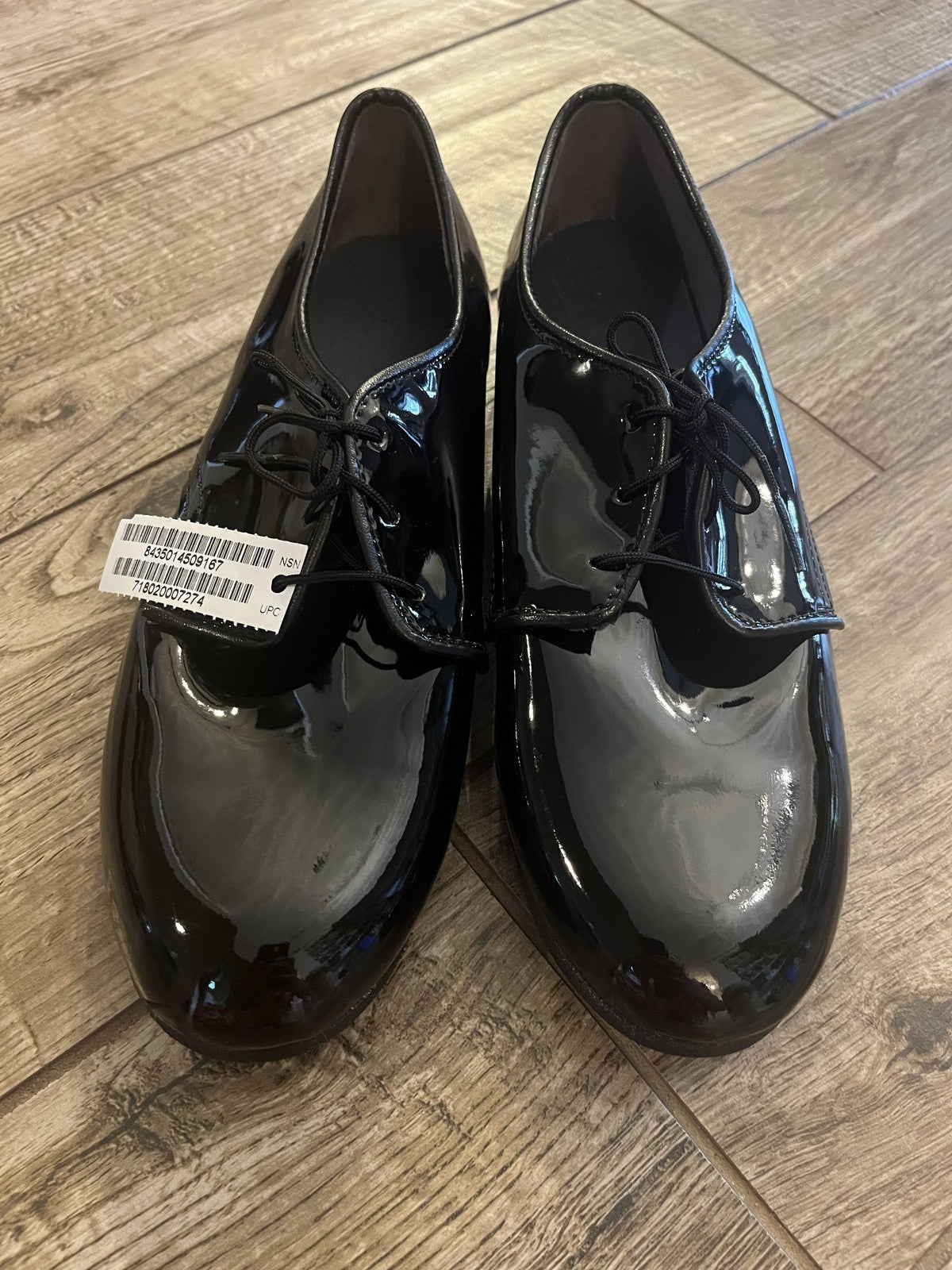 Women’s Capps Military Dress Oxford Shoes Black Patent Leather Size 8.5 C