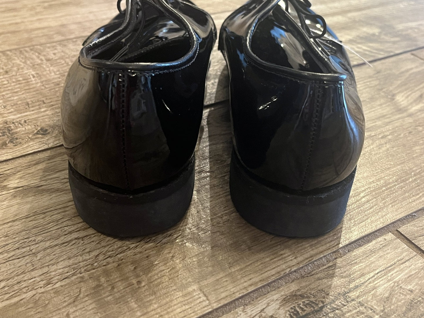 Women’s Capps Military Dress Oxford Shoes Black Patent Leather Size 8.5 C