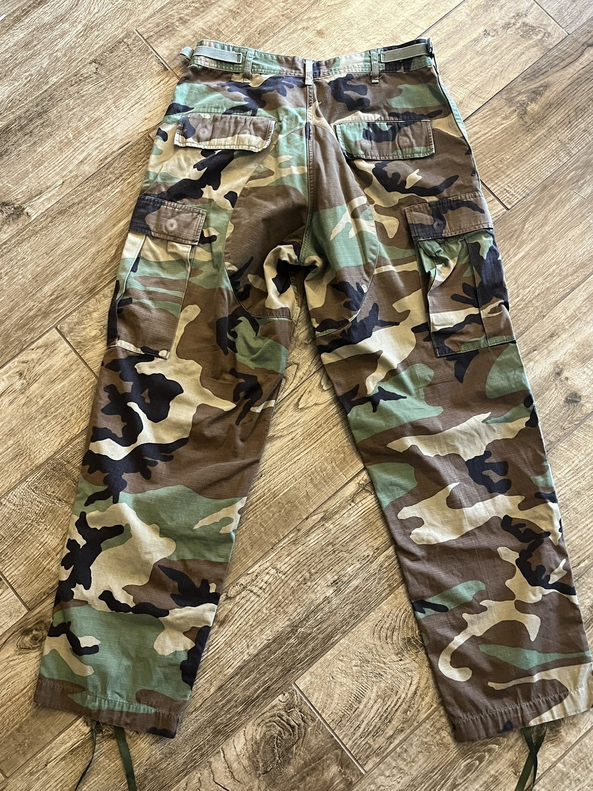 US Military Woodland Camo BDU Trousers Small Short Ripstop Combat Pants Surplus