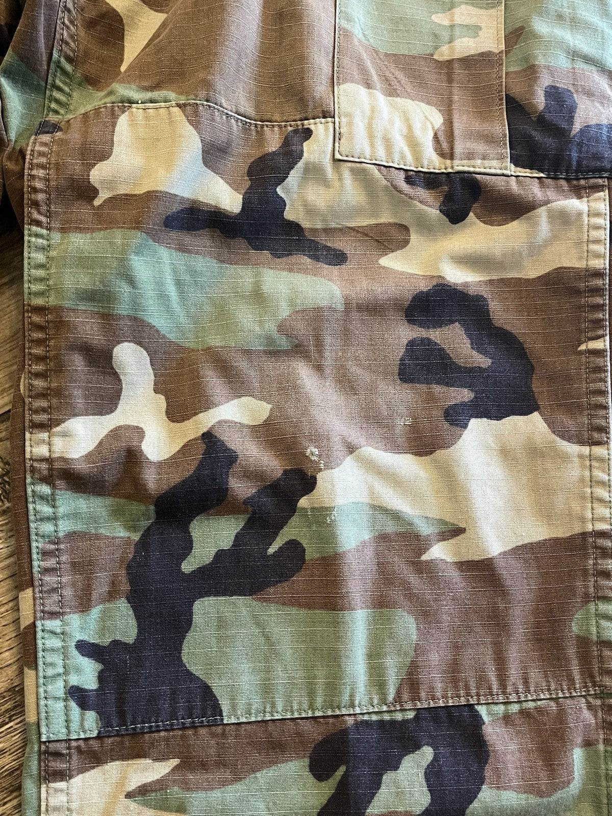 US Military Woodland Camo BDU Trousers Small Short Ripstop Combat Pants Surplus