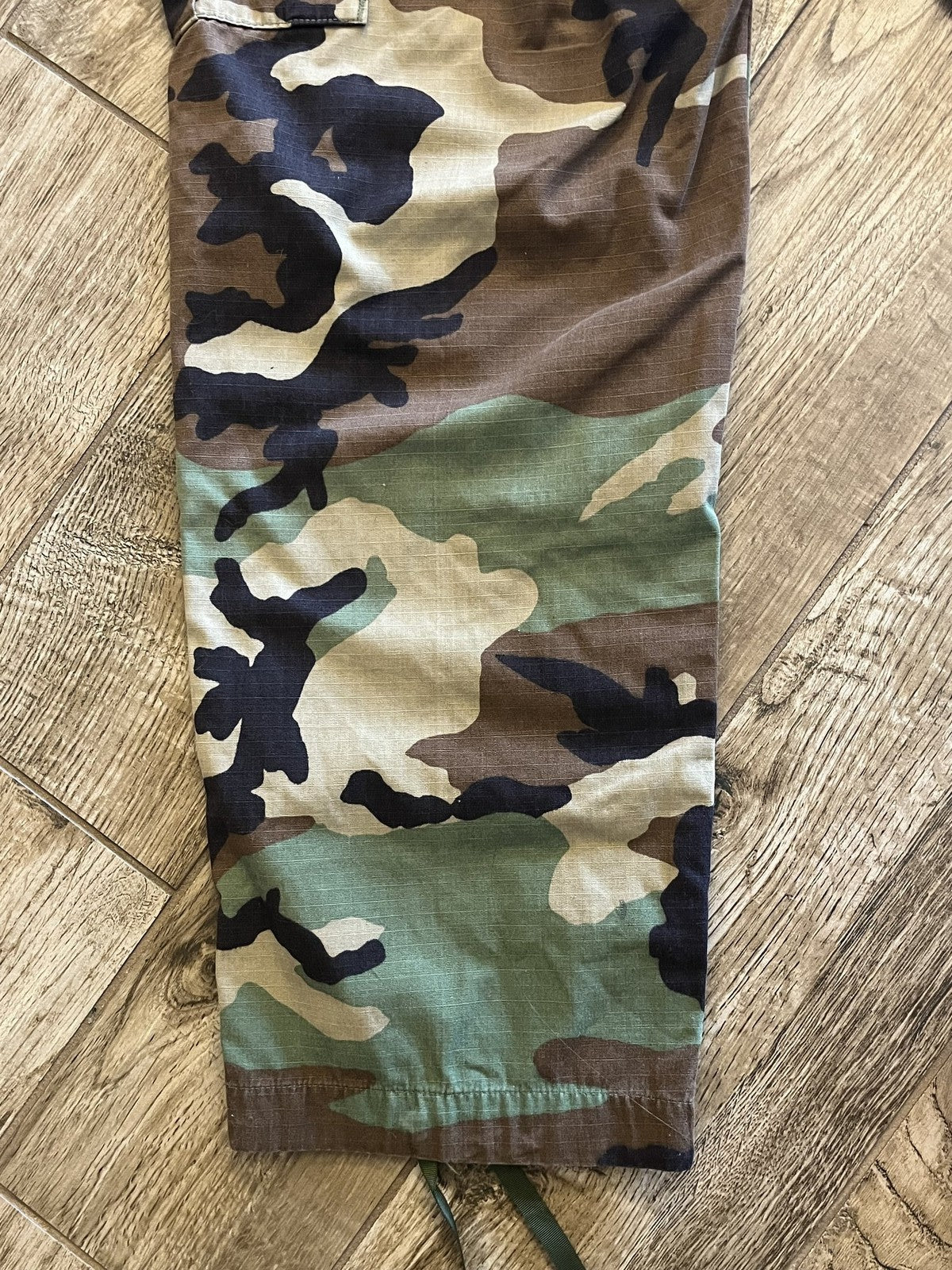 US Military Woodland Camo BDU Trousers Small Short Ripstop Combat Pants Surplus