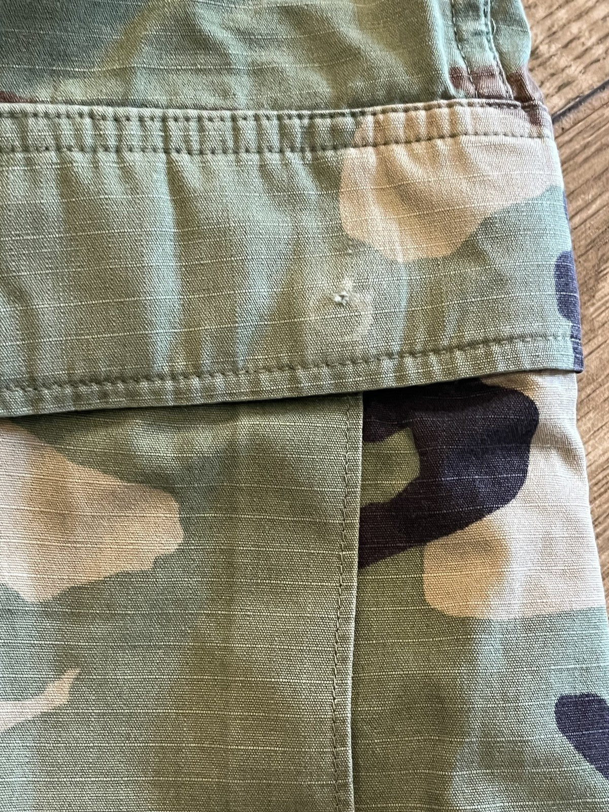 US Military Woodland Camo BDU Trousers Small Short Ripstop Combat Pants Surplus