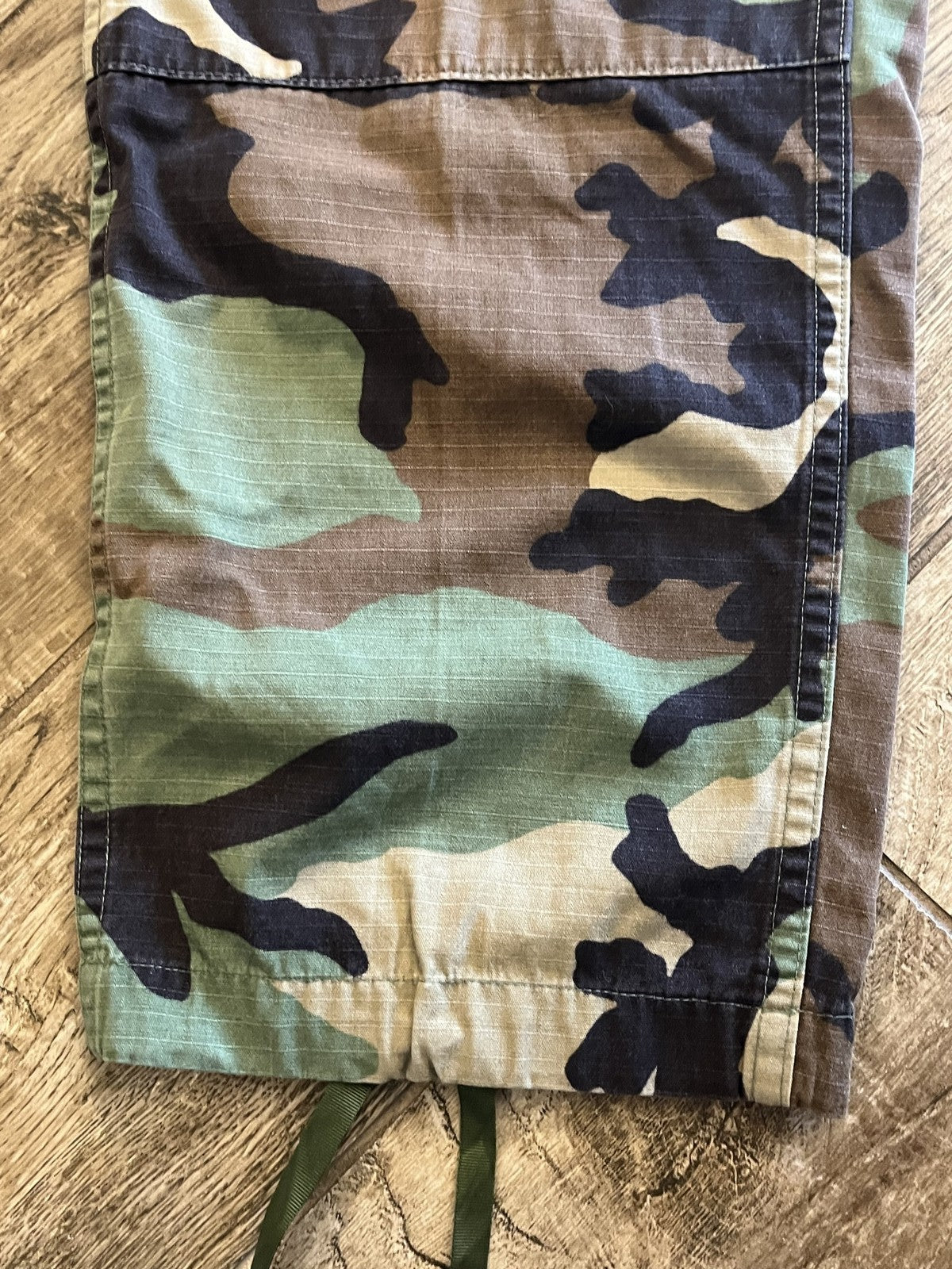 US Military Woodland Camo BDU Trousers Small Short Ripstop Combat Pants Surplus