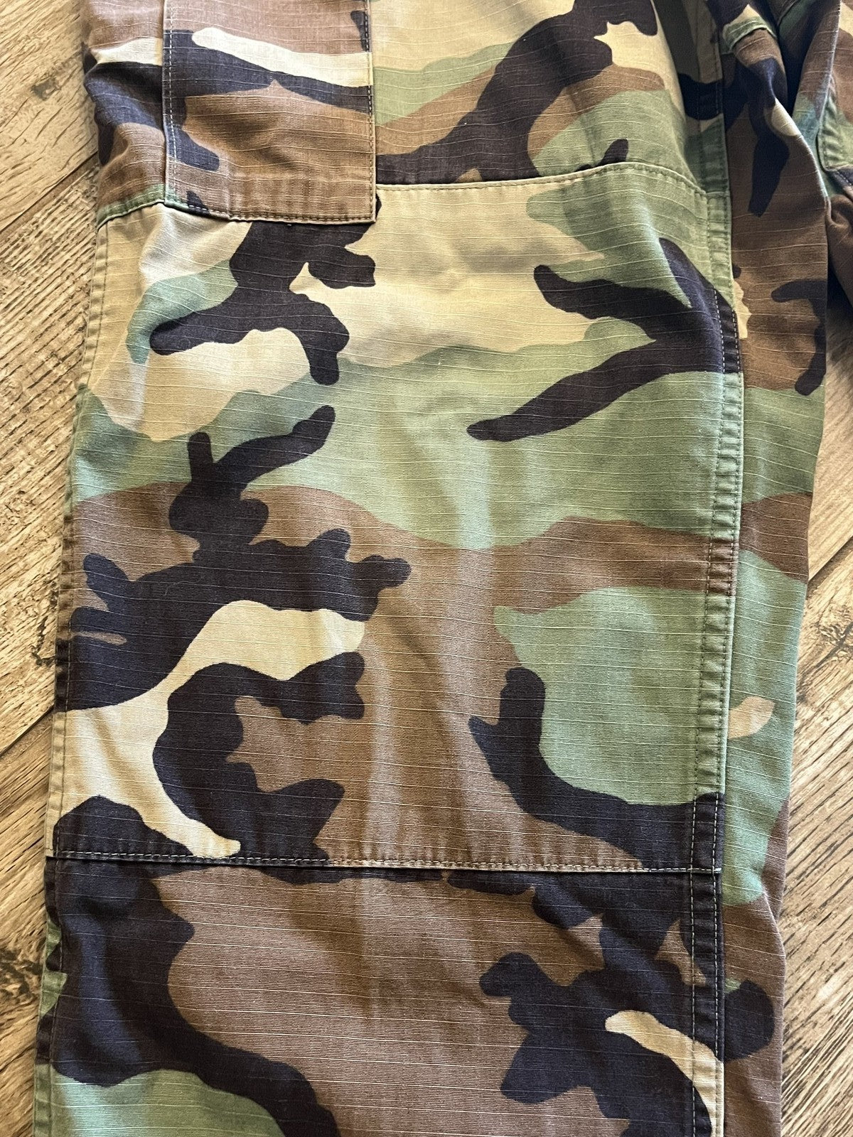 US Military Woodland Camo BDU Trousers Small Short Ripstop Combat Pants Surplus