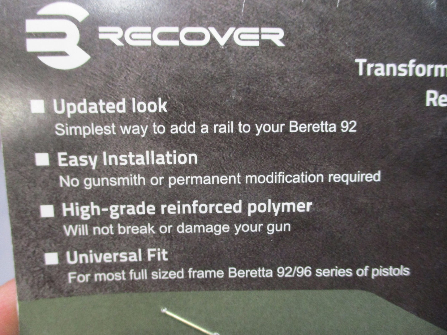 Recover Tactical BC2 Grip & Rail System for Beretta 92/96 - Tan