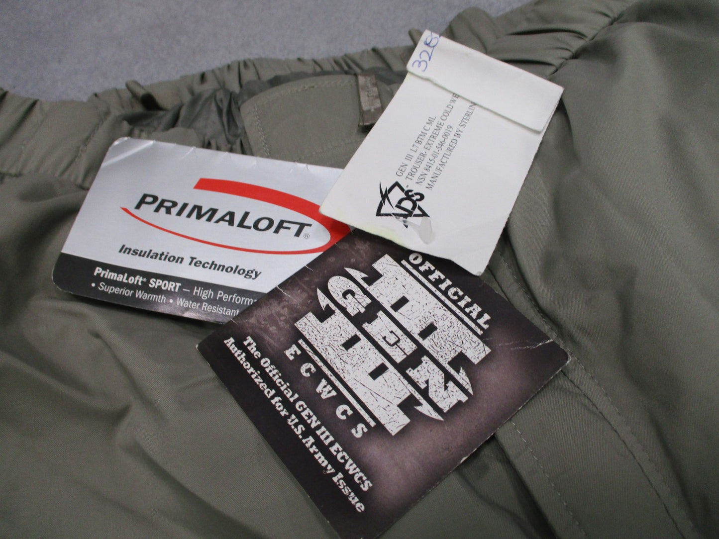 US Army Issue ECWCS Trousers M Long Extreme Cold Weather Pants w/ Zippers