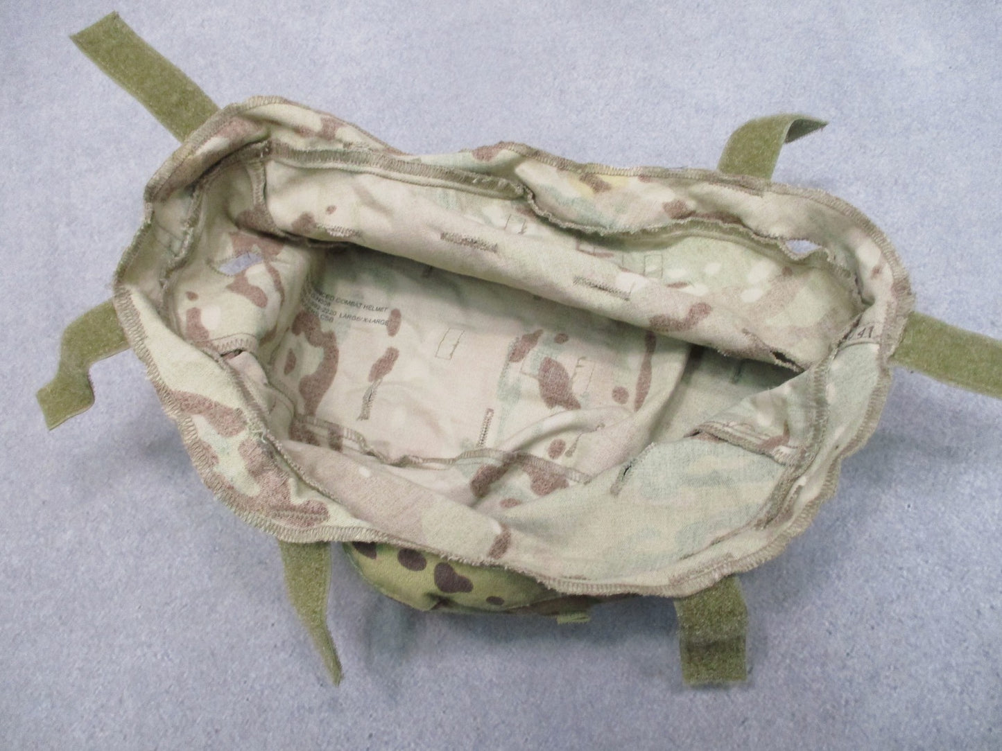 USED ARMY OCP MULTICAM HELMET COVER ACH ADVANCED COMBAT HELMET LARGE/X-LARGE