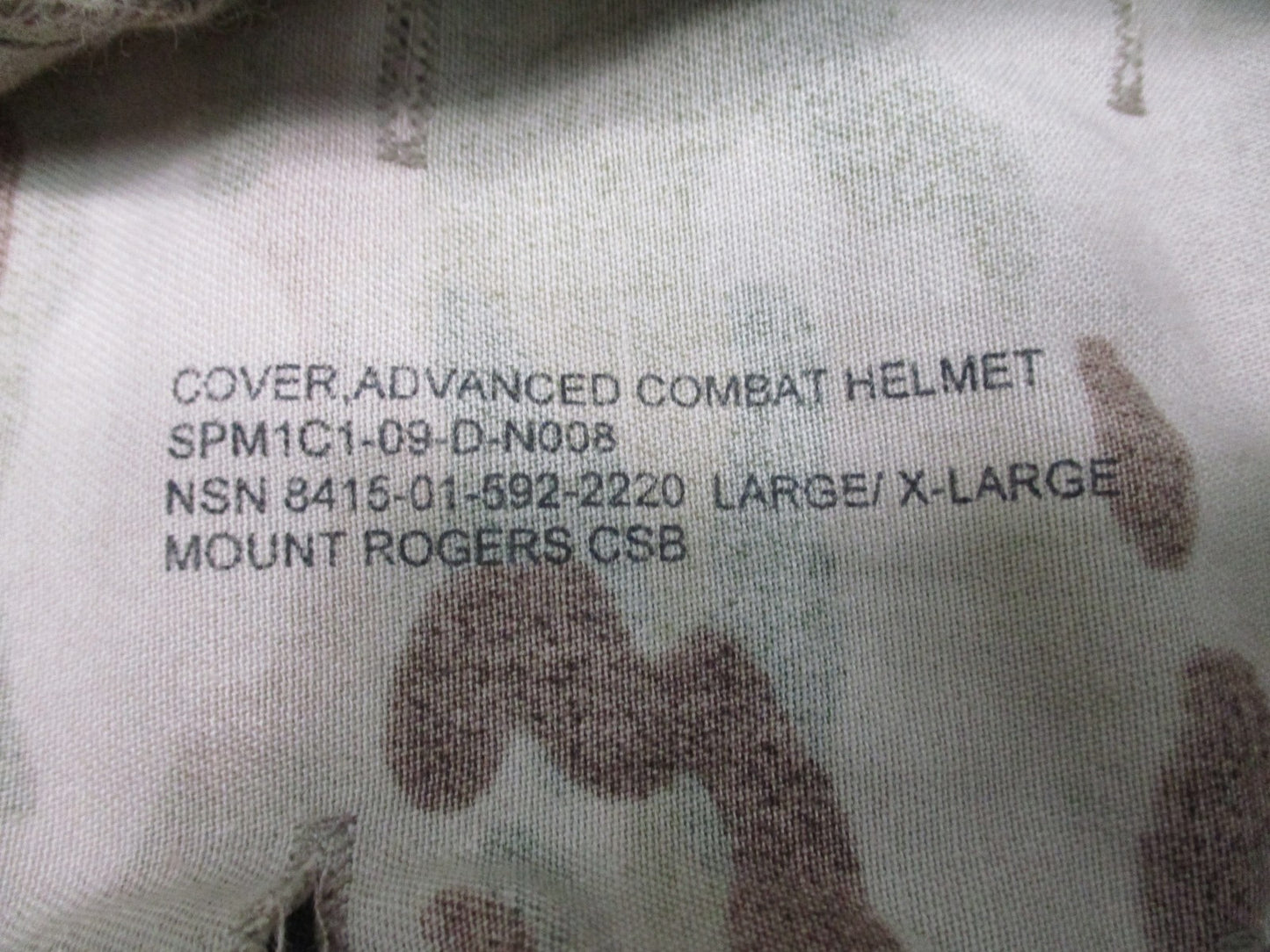 USED ARMY OCP MULTICAM HELMET COVER ACH ADVANCED COMBAT HELMET LARGE/X-LARGE