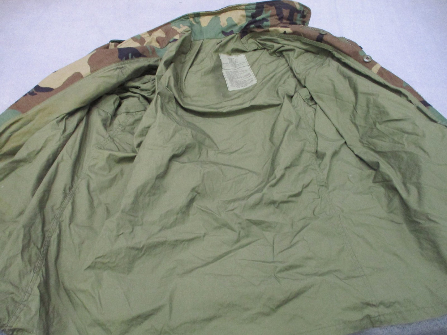 MILITARY USGI ARMY WOODLAND BDU M-65 FIELD JACKET X-LARGE/LONG COLD WEATHER COAT