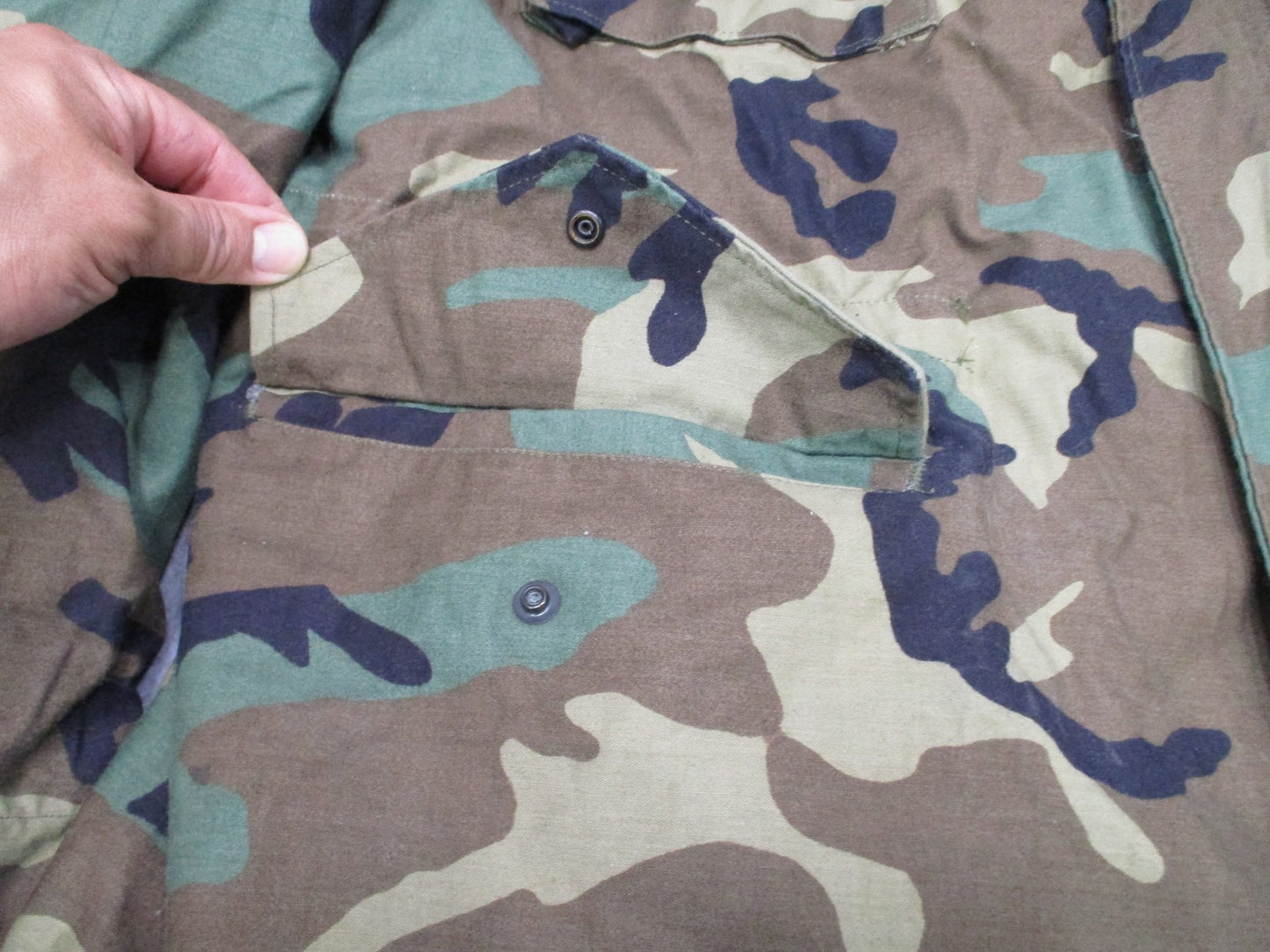 MILITARY USGI ARMY WOODLAND BDU M-65 FIELD JACKET X-LARGE/LONG COLD WEATHER COAT