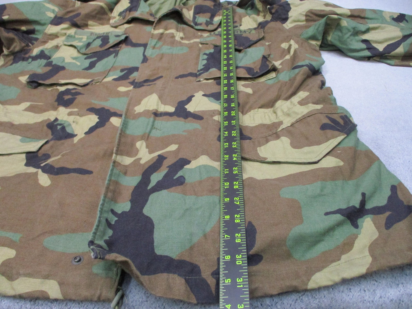 MILITARY USGI ARMY WOODLAND BDU M-65 FIELD JACKET X-LARGE/LONG COLD WEATHER COAT