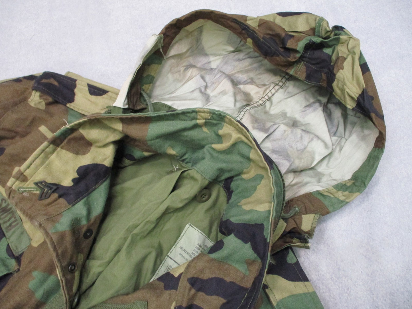 MILITARY USGI ARMY WOODLAND BDU M-65 FIELD JACKET X-LARGE/LONG COLD WEATHER COAT