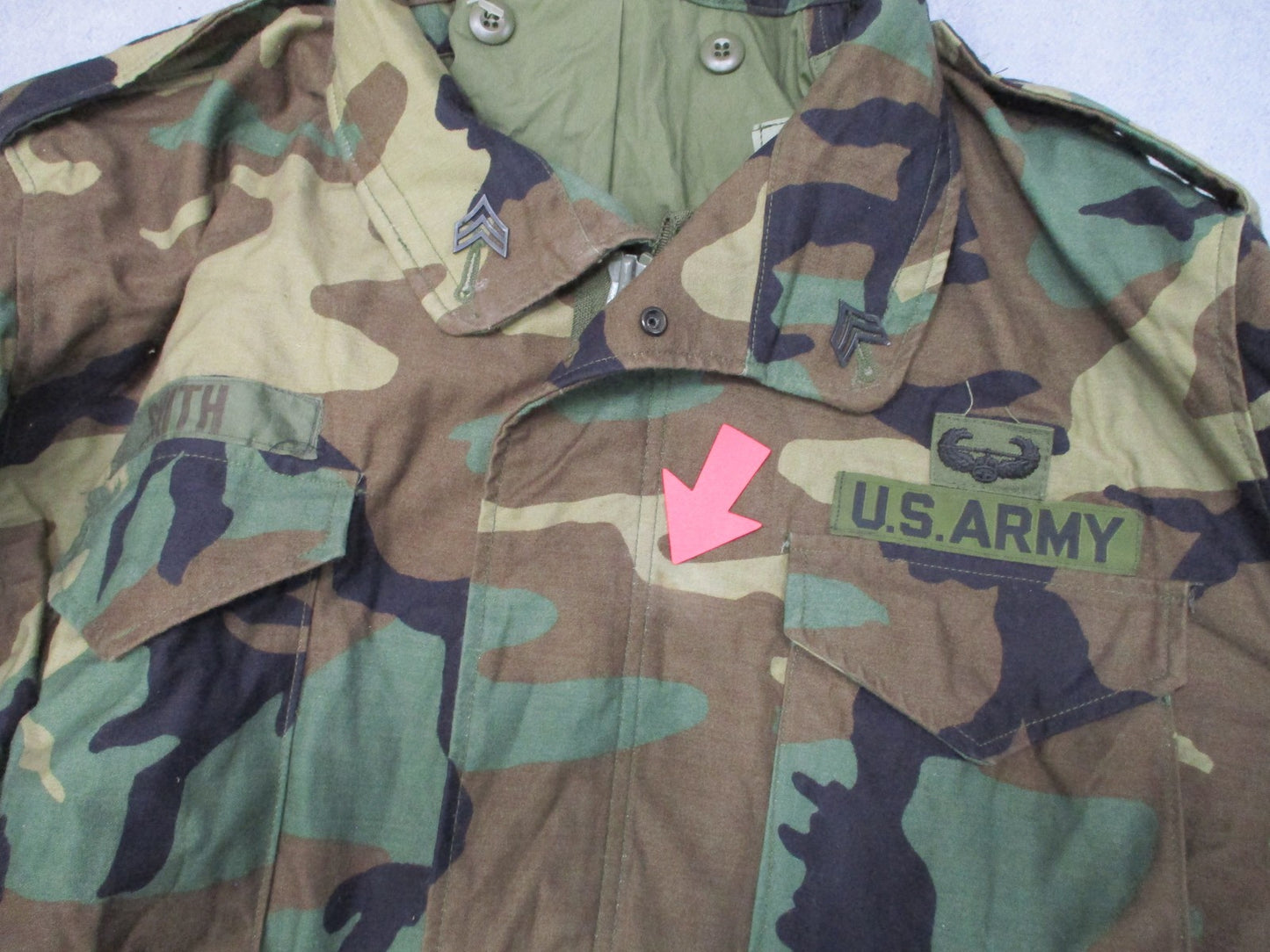 MILITARY USGI ARMY WOODLAND BDU M-65 FIELD JACKET X-LARGE/LONG COLD WEATHER COAT