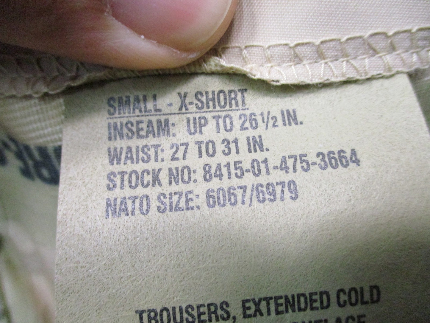 US ECWCS Gen II Gore-Tex Trousers 3 Color Desert Small X-Short 8415-01-475-3664