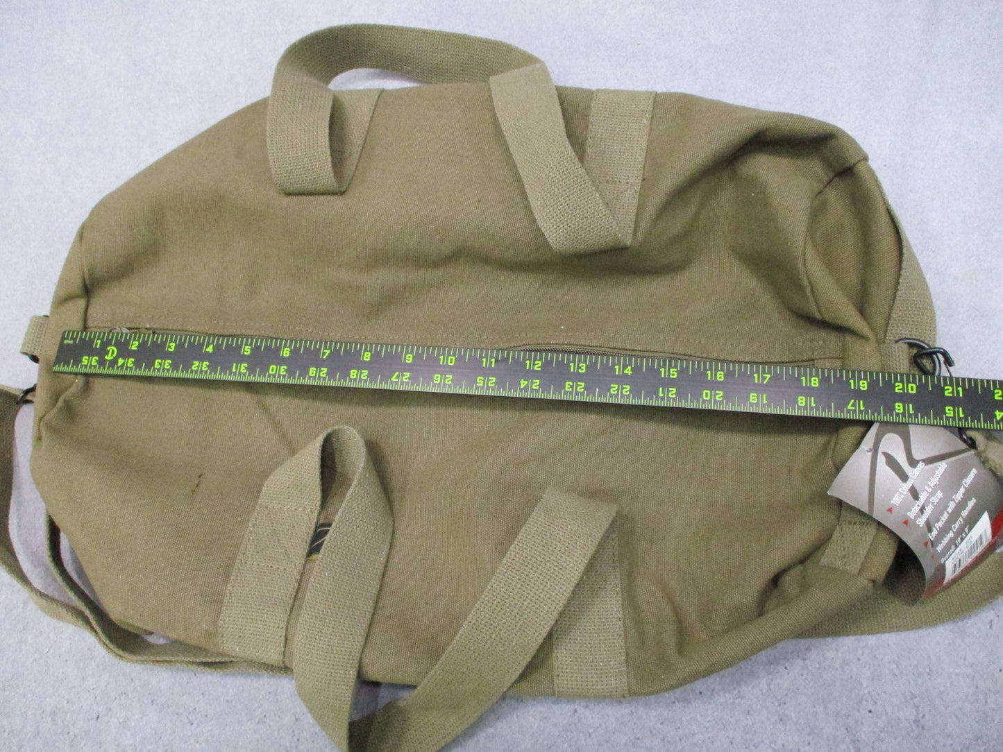 Rothco 19" Heavyweight Canvas Shoulder Duffle Bag O.D. Green Tactical 2241 New