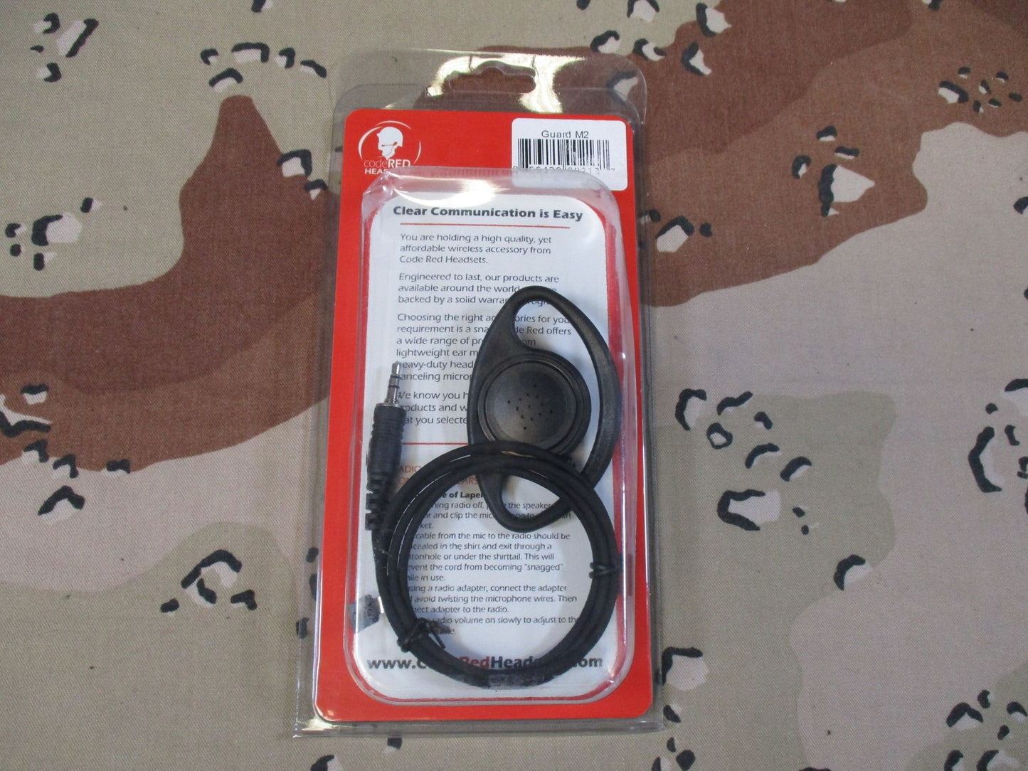 Code Red Headsets Guard M2 Earpiece 3.5mm Threaded for Motorola Speaker Mics New