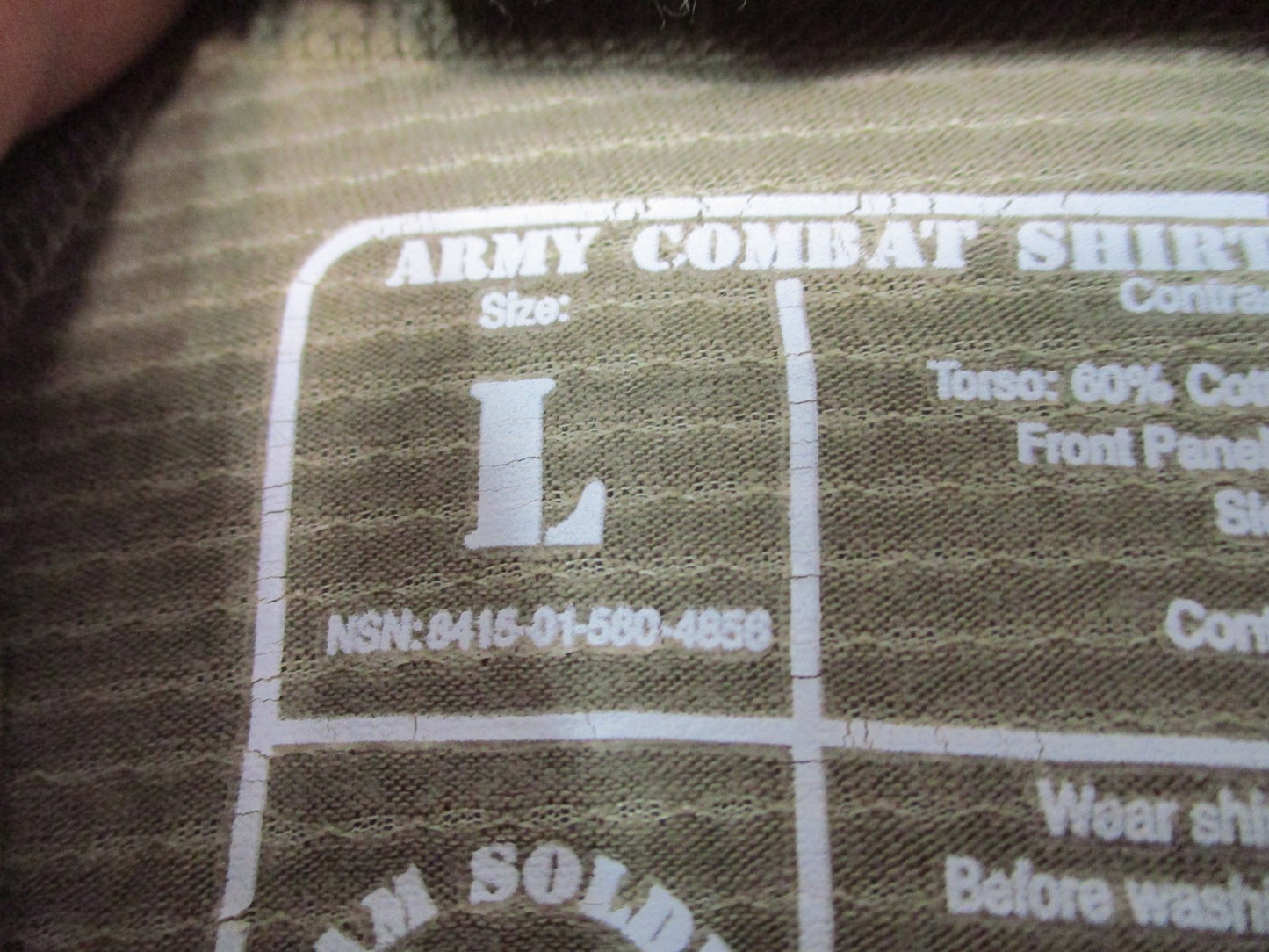 Genuine US Army Combat Shirt Flame Resistant Multicam Size Large ACS