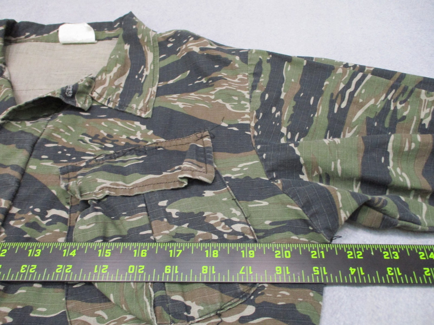 Vintage Tiger Stripe Camo BDU Shirt 100% Cotton Rip-Stop Men's Small Regular