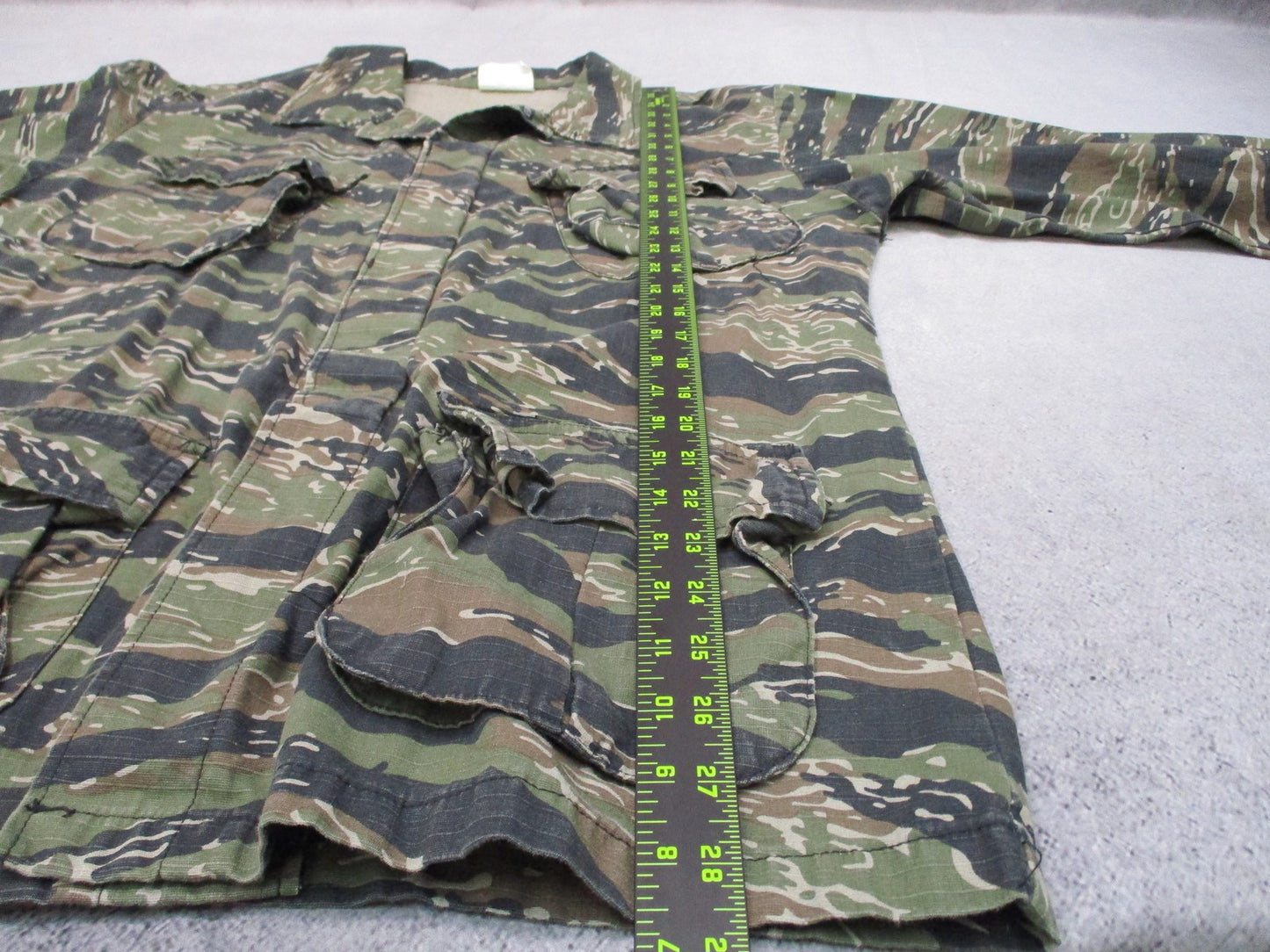 Vintage Tiger Stripe Camo BDU Shirt 100% Cotton Rip-Stop Men's Small Regular