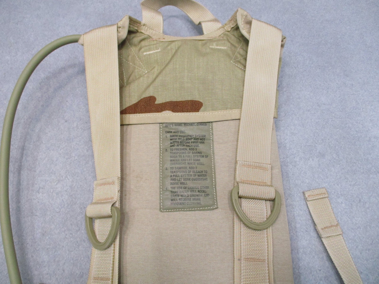 US Military MOLLE II Hydration Carrier System Tan Skilcraft Michael-Bianco Army