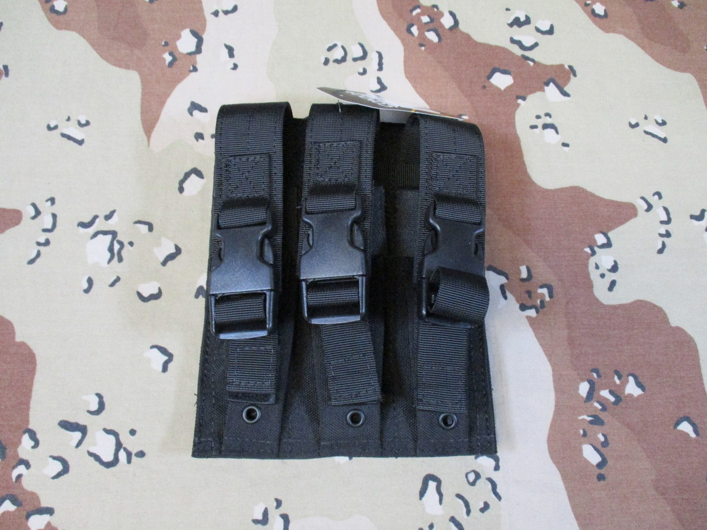 Triple Magazine Pouch MOLLE Compatible Tactical Gear Black Quick Release Buckle