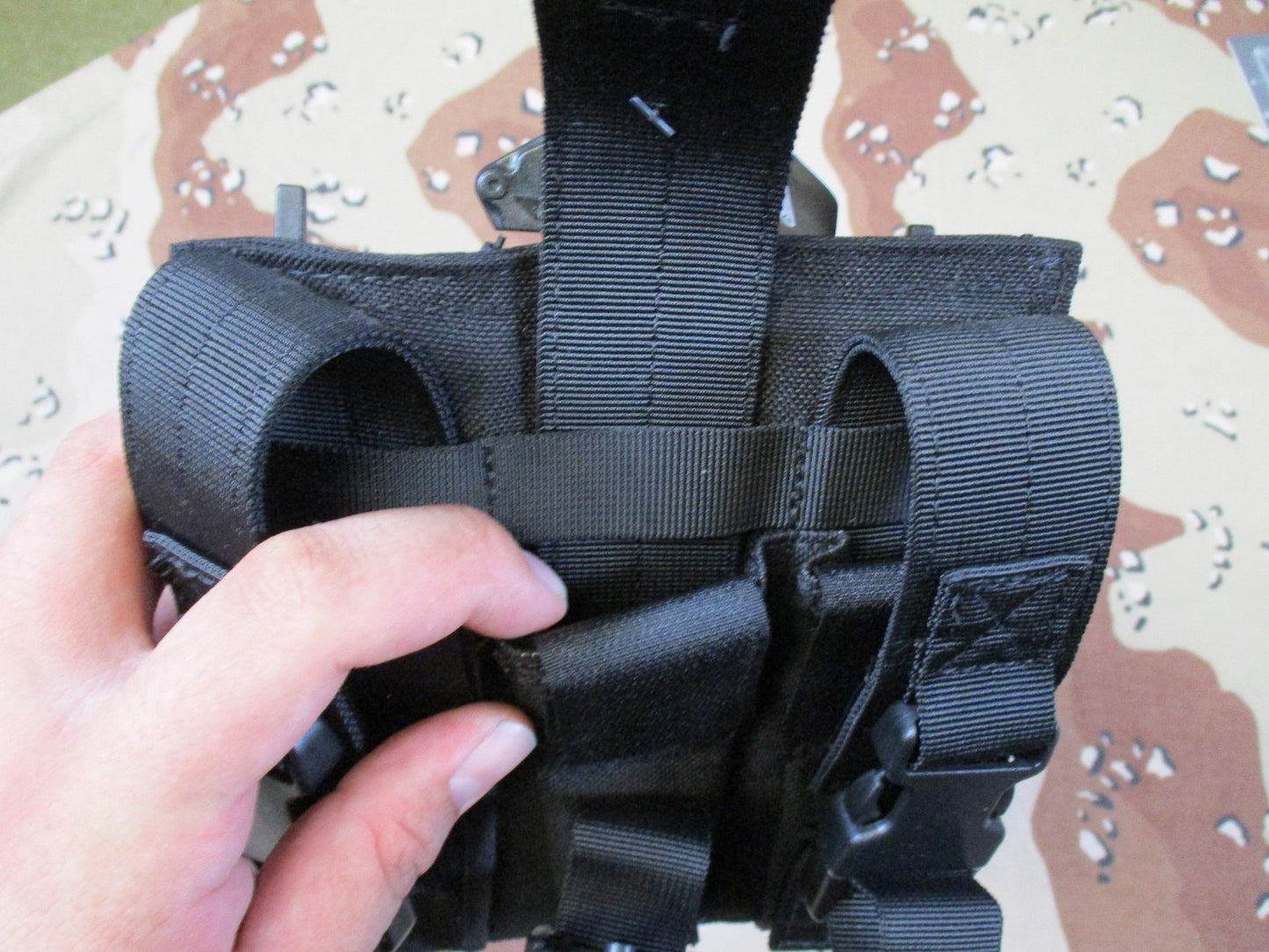 Triple Magazine Pouch MOLLE Compatible Tactical Gear Black Quick Release Buckle