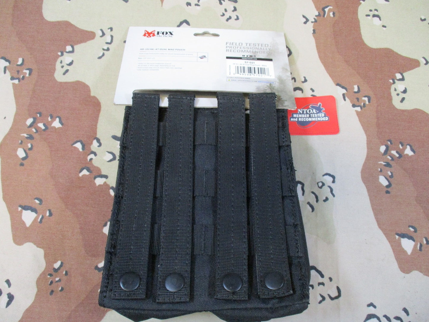Fox Tactical Dual Magazine Pouch Black MOLLE Compatible  New