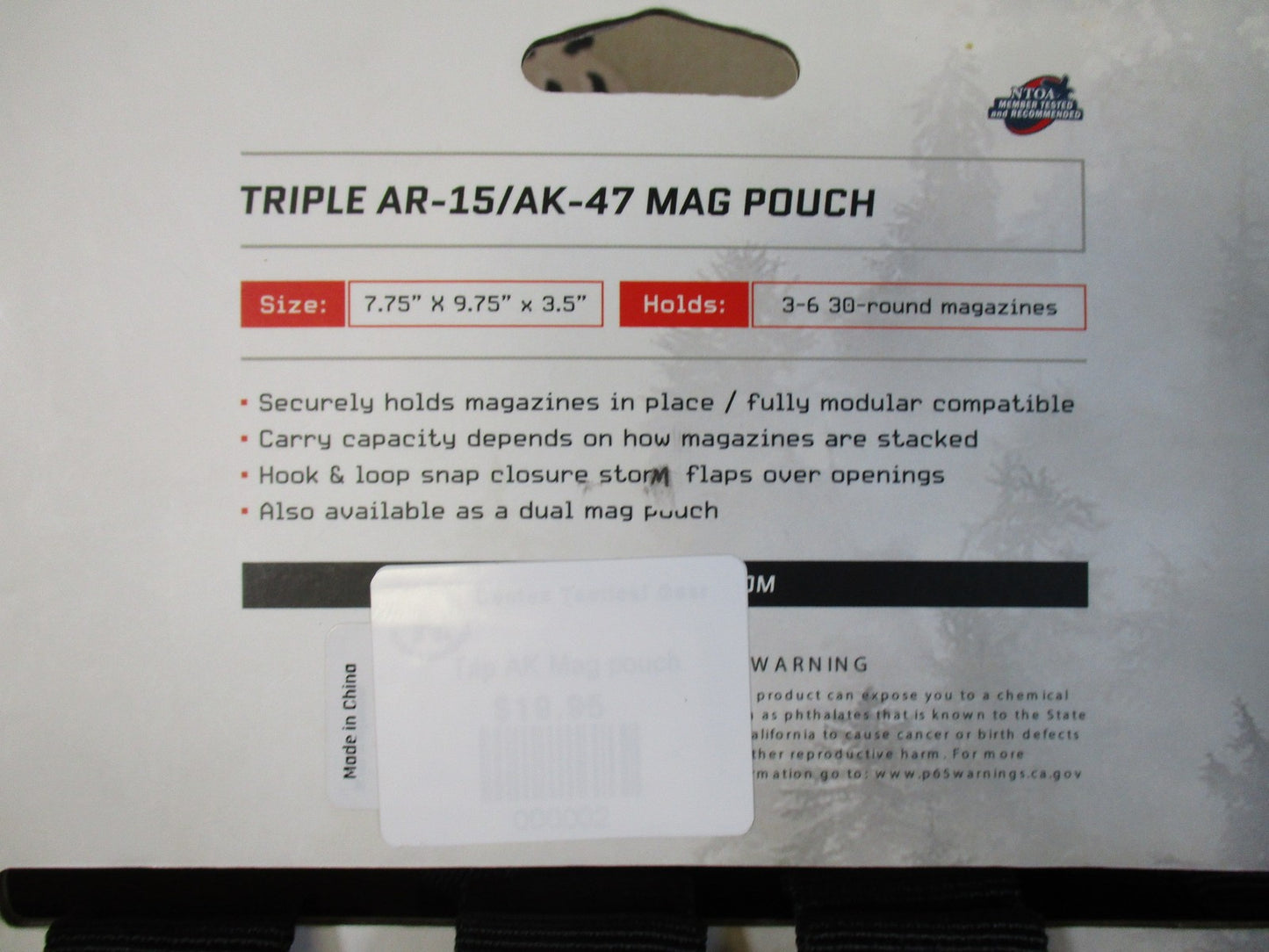 Fox Tactical Triple Mag Pouch Black Modular Compatible New