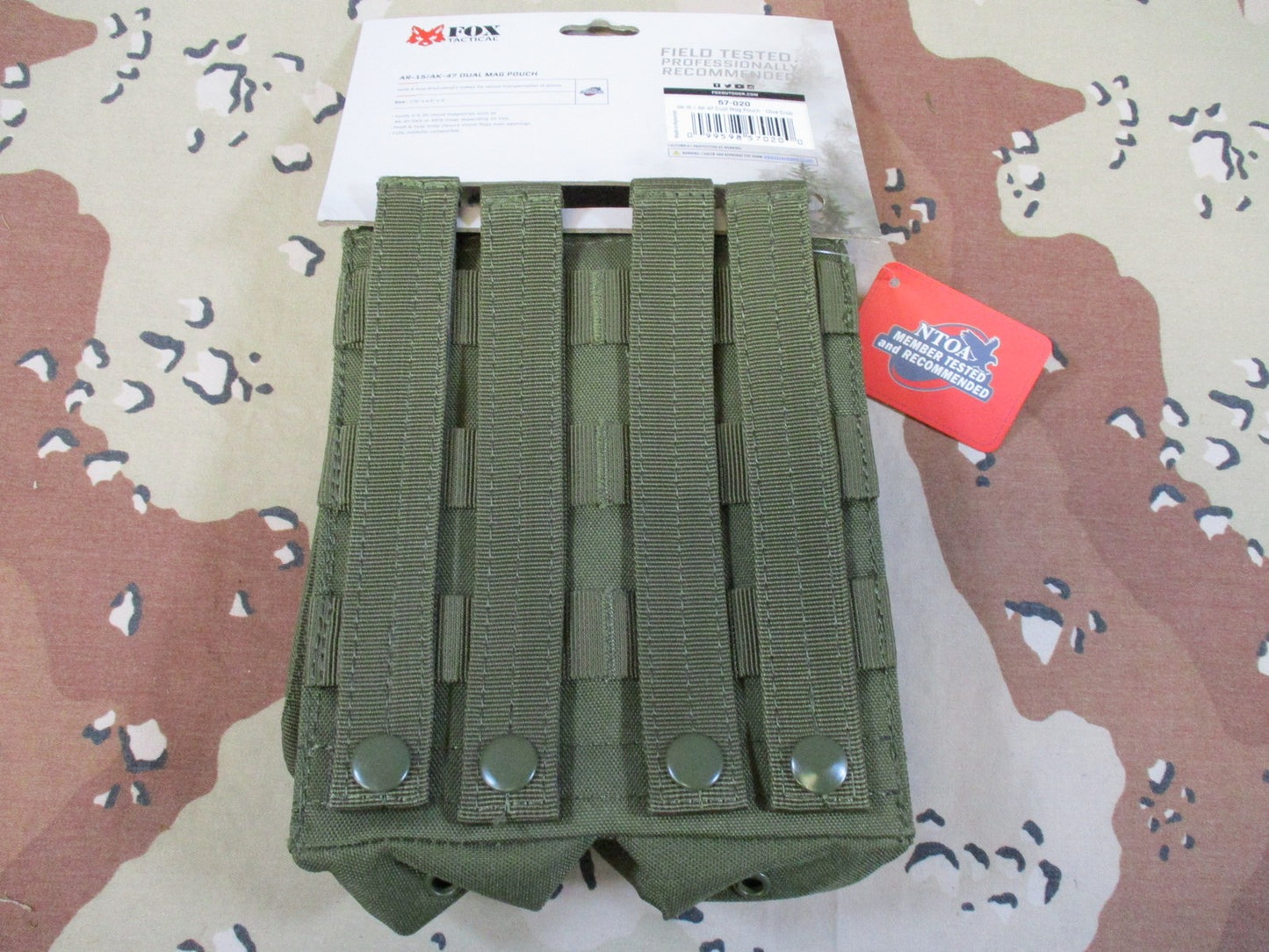 Fox Tactical 57-020 Dual Magazine Pouch Olive Drab Modular New