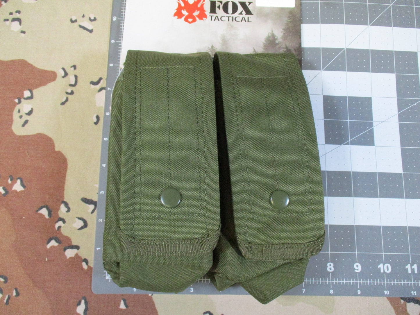 Fox Tactical 57-020 Dual Magazine Pouch Olive Drab Modular New
