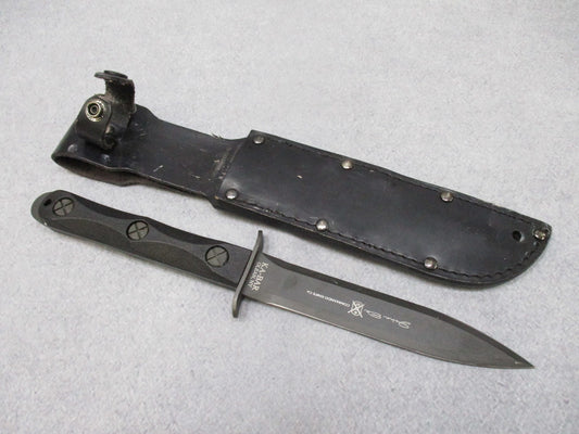 KA-BAR EK44 Commando Knife John Ek Fixed Blade w/ Leather Sheath Used