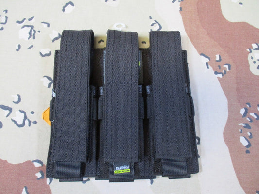 Rapdom Tactical Gear T403 Triple Magazine Pouch MOLLE Cordura Black
