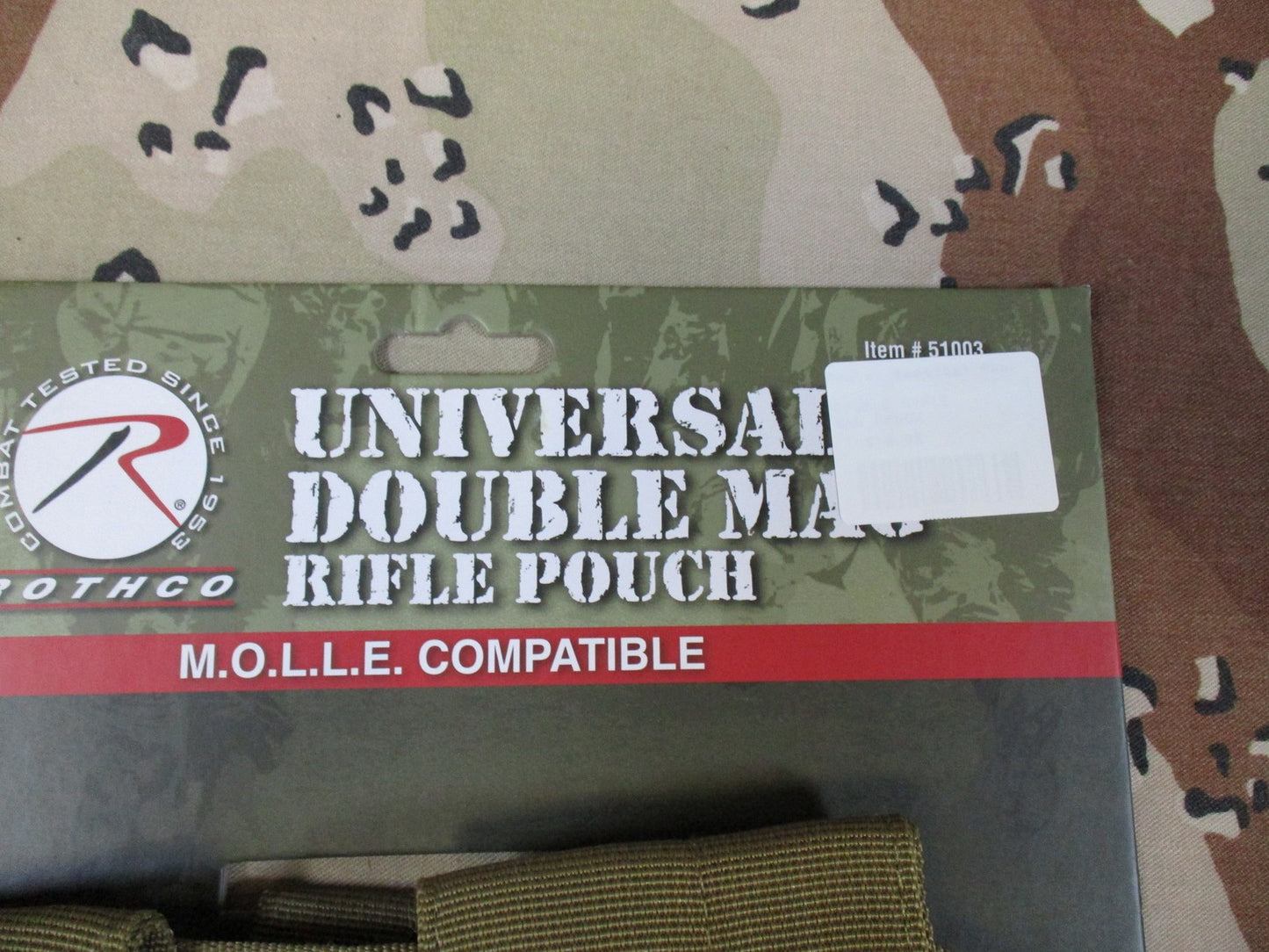 Rothco Universal Double Mag Rifle Pouch Coyote MOLLE Compatible Tactical Gear