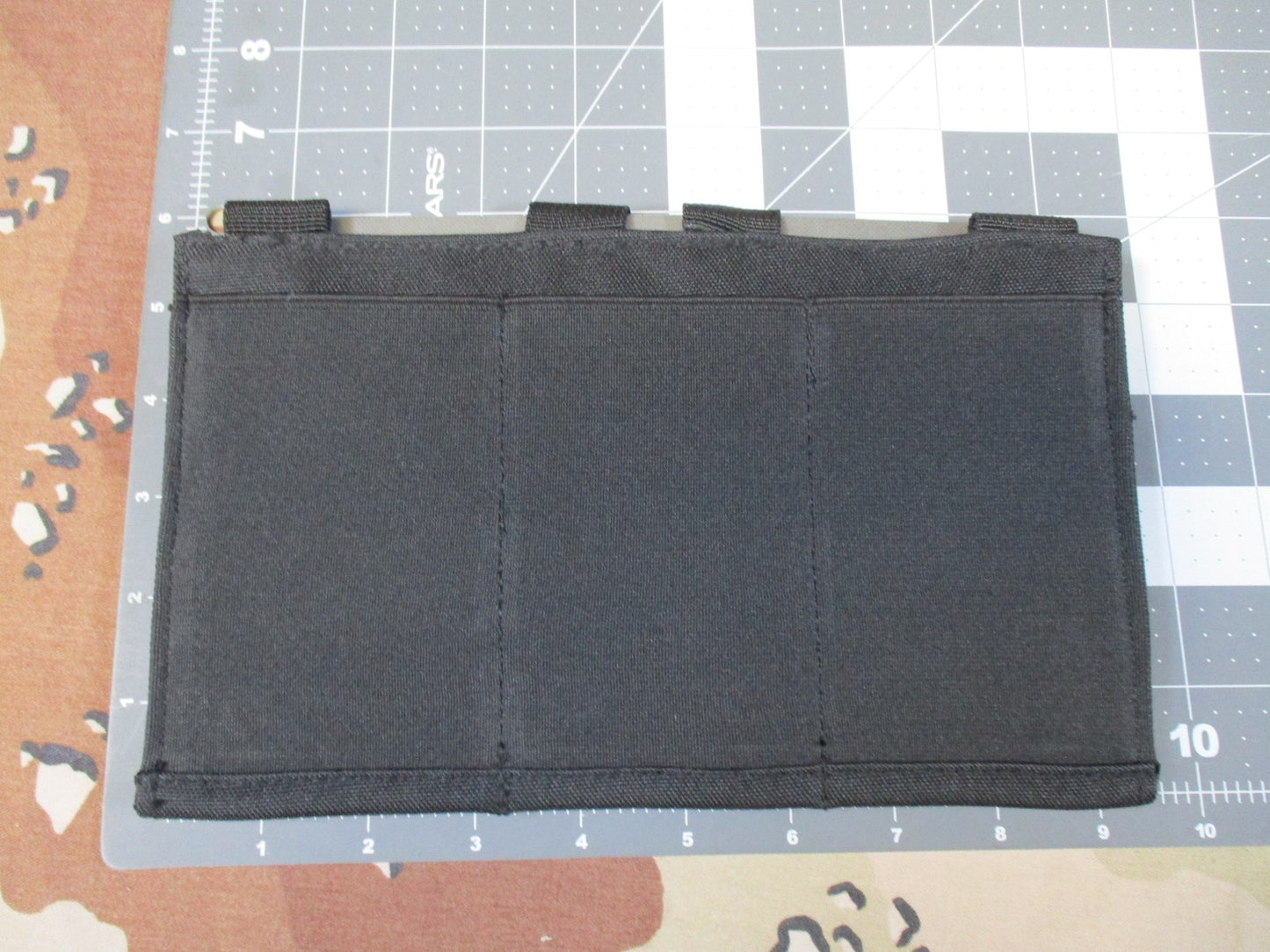 Rothco Lay Flat MOLLE elastic Rifle Magazine Pouch Black 3-Mag Tactical Gear