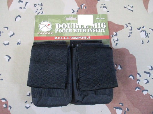 Rothco Double Mag Pouch speed reload MOLLE Compatible Tactical Gear Black