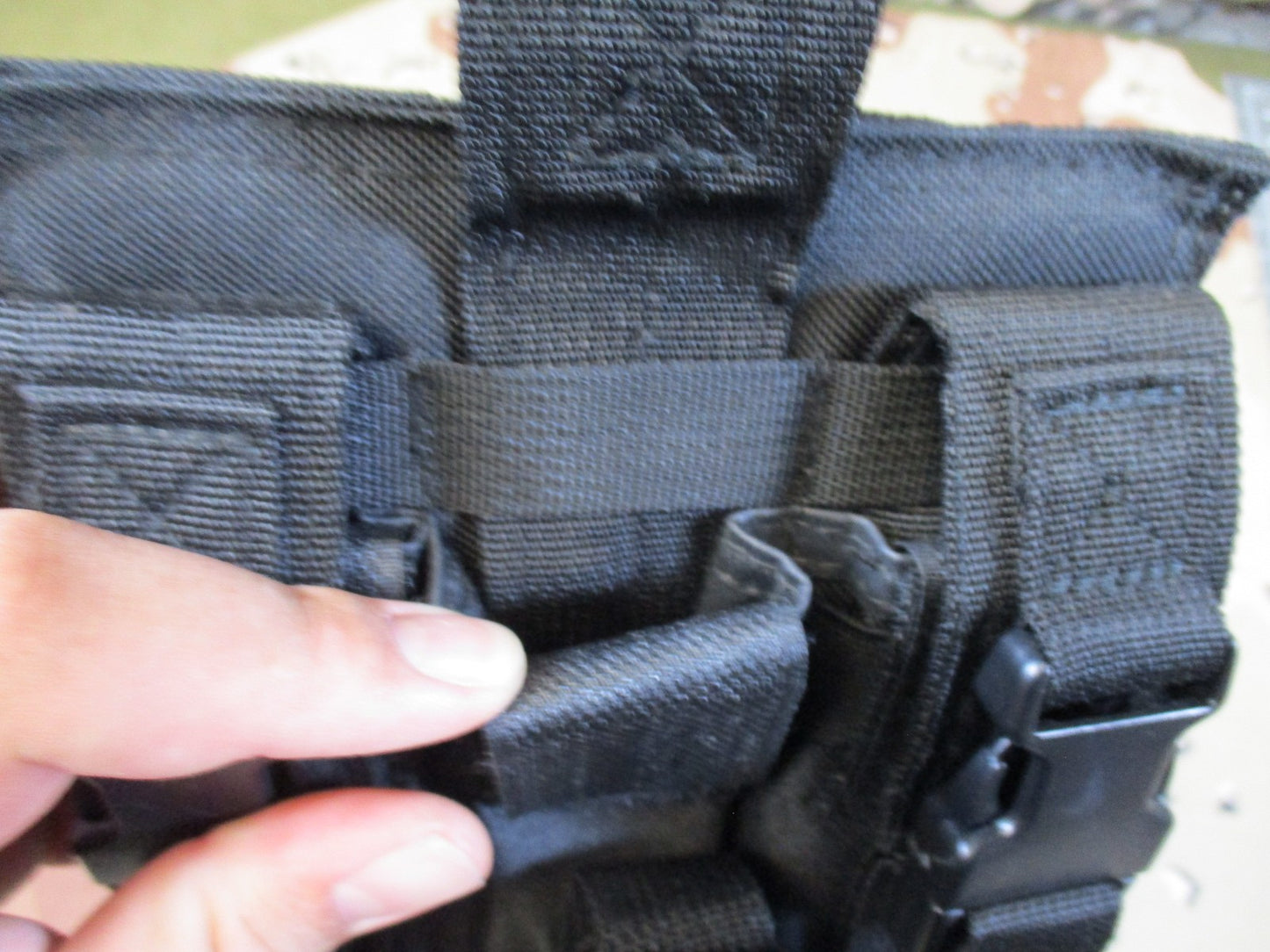 Tactical Triple Magazine Pouch MOLLE Compatible Black Duty Gear