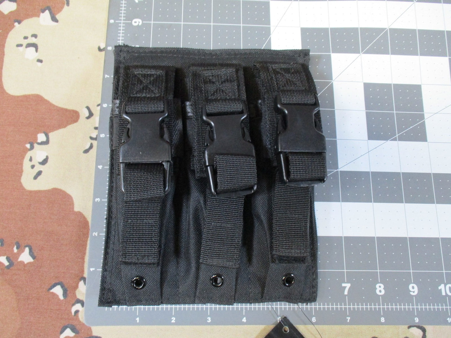 Tactical Triple Magazine Pouch MOLLE Compatible Black Duty Gear