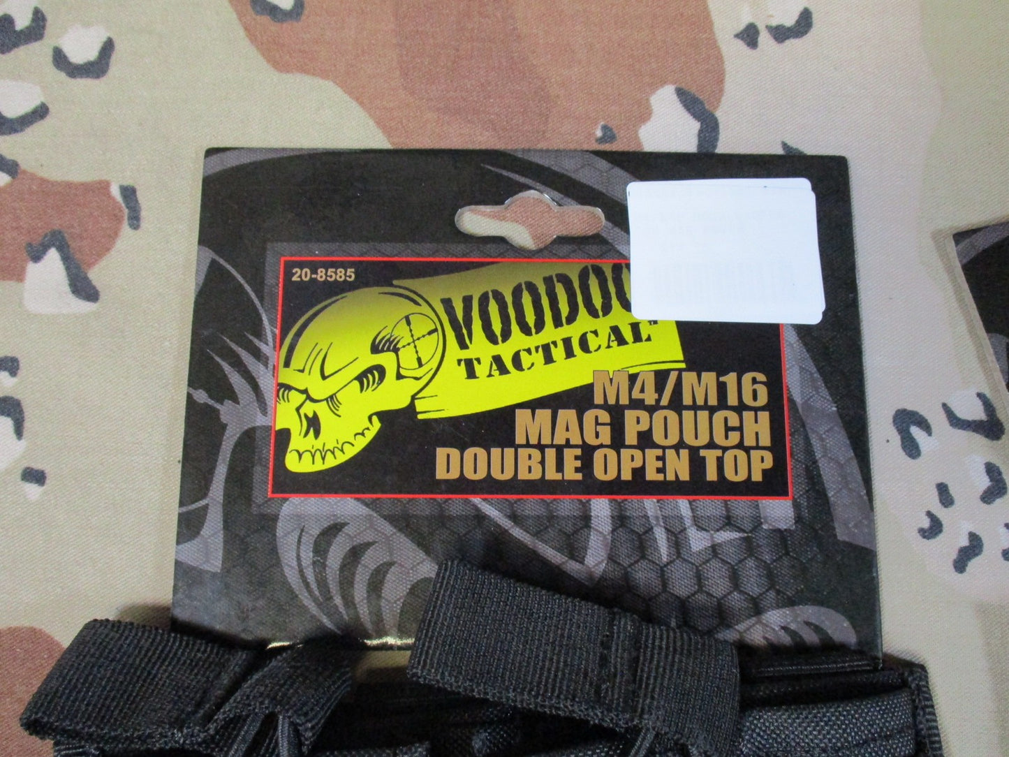 2x Voodoo Tactical 20-8585 Double Open Top Mag Pouch MOLLE Black New