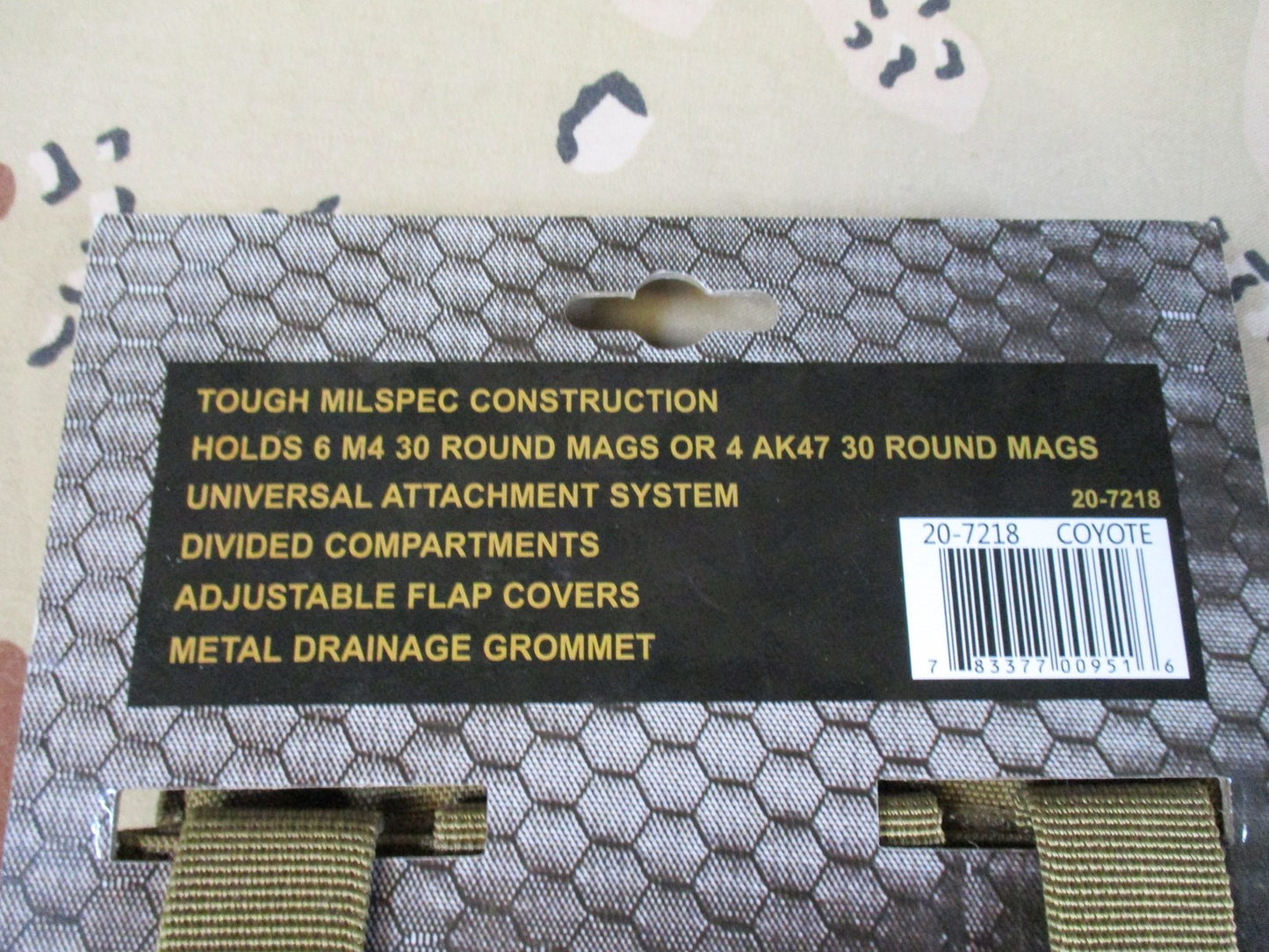 Voodoo Tactical 20-7218 Double Mag Pouch Coyote Nato or combloc