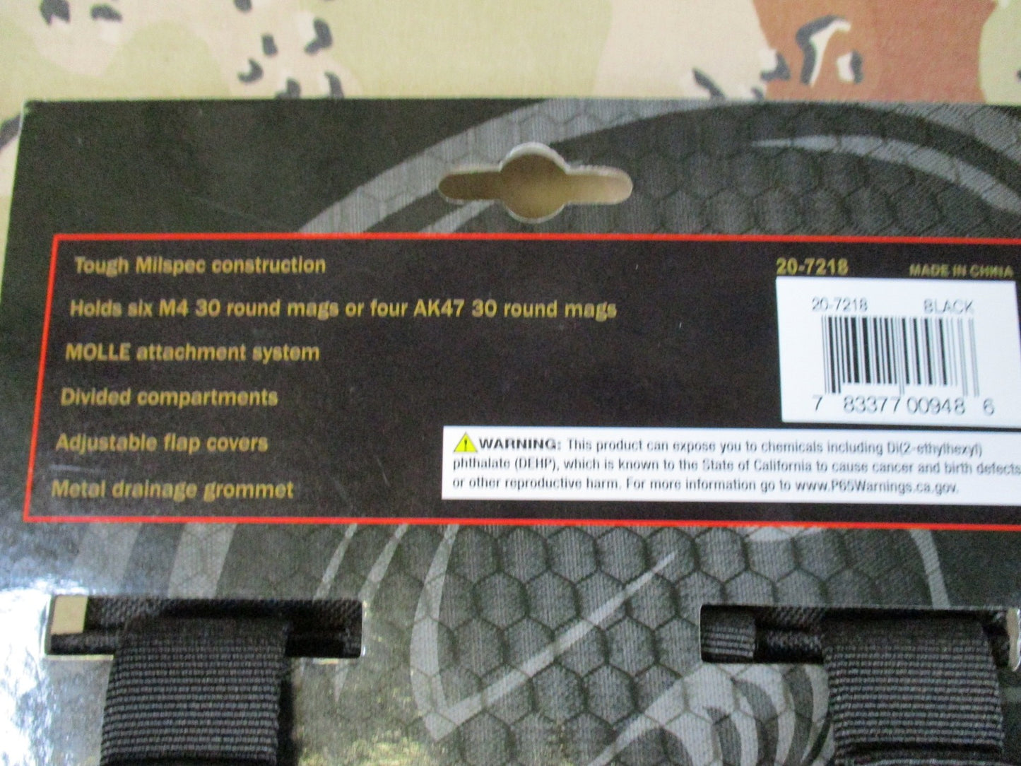 Voodoo Tactical 20-7218 Double Mag Pouch MOLLE Black 5.56 7.62x39 New