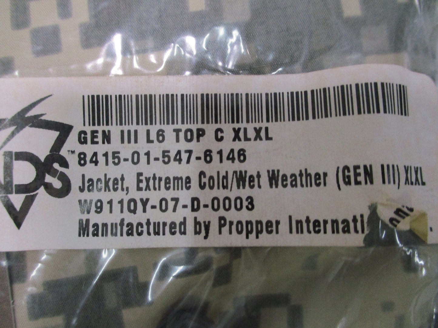 New US Army ECWCS Gen III Level 6 GORE-TEX Jacket UCP Digital Camo XL-XL