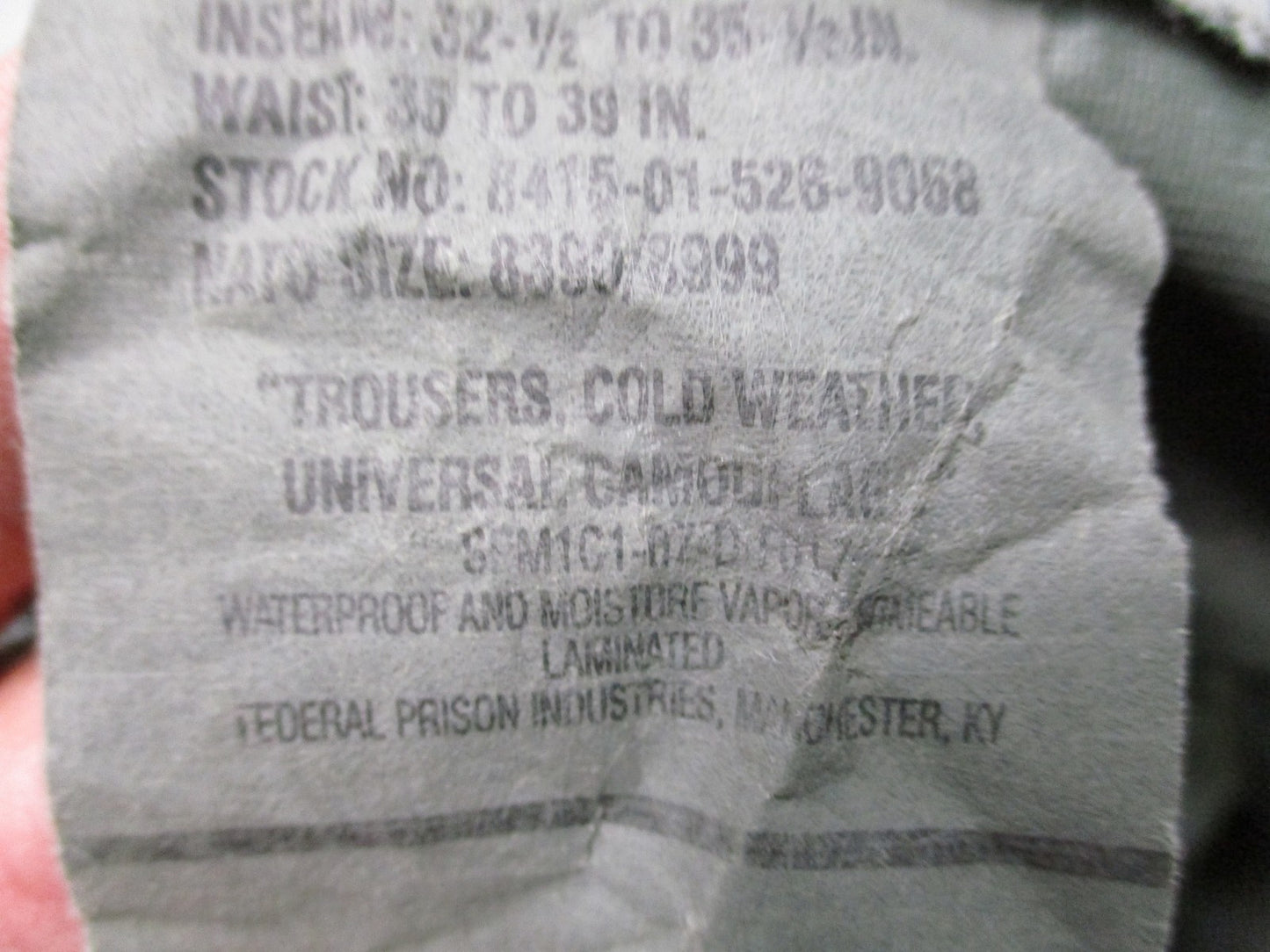 US Military ECWCS Gen II GORE-TEX Trousers UCP Camo Large Long Waterproof Pants