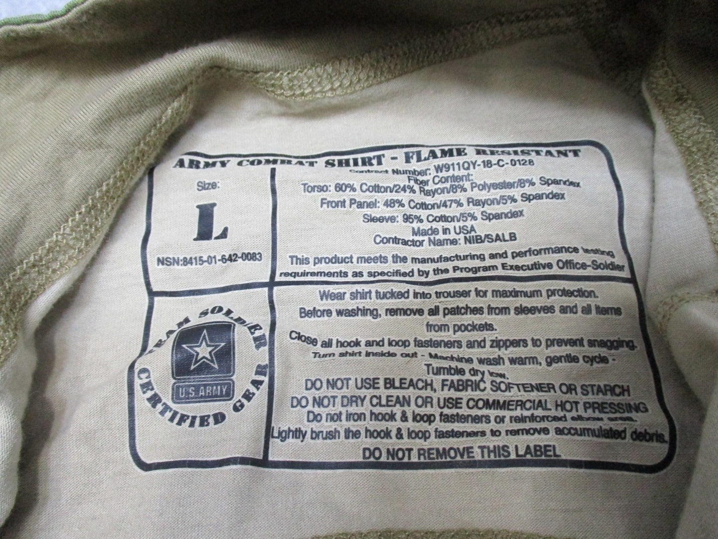 US Army OCP Scorpion Combat Shirt FR Large 1/4 Zip Tactical Military Top NWT